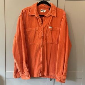 Wrangler Orange Casual Button Down Shirt